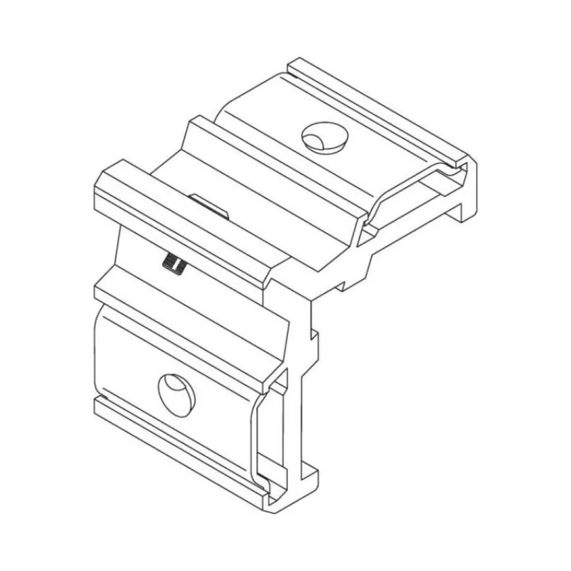 Squadretta Kamel 00338 Giesse per giunzione serramento, profilo Erre 50, a scatto, dimensioni 28,5x14,1 mm, Alluminio finitura Grezzo Korting