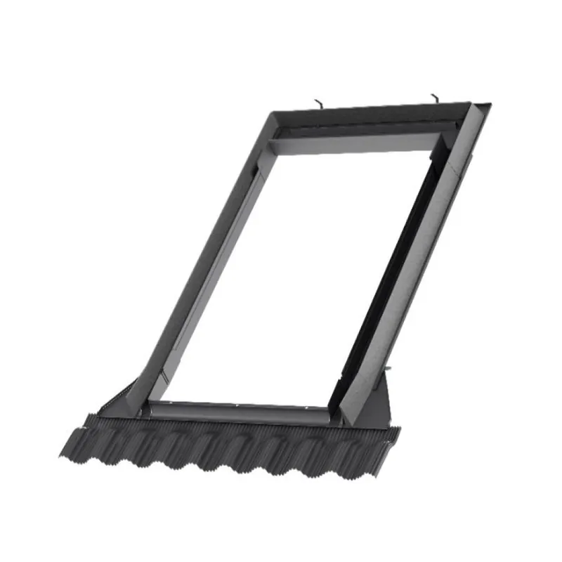 Raccordo EDW Velux per tetto con copertura sagomata, dimensioni 550x980 mm, materiale Alluminio Gratis Retour