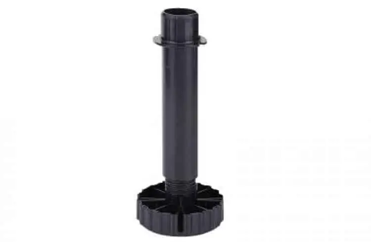 Piedino regolabile in plastica, nero, piedino basso altezza regolabile 50-60 mm Gecertificeerd