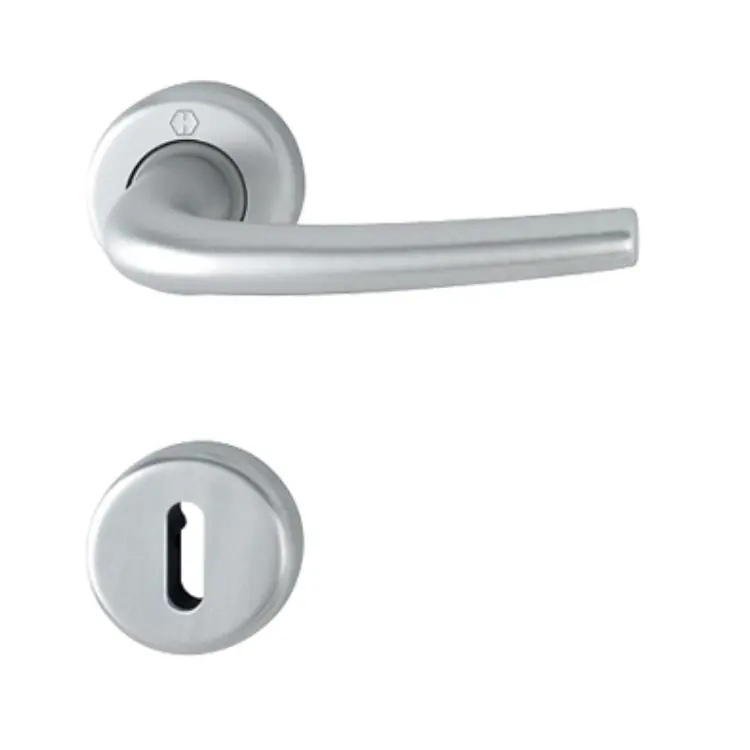 Maniglia Seattle Hoppe per porta interna, rosetta tonda foro Patent, quadro 8 mm, spessore porta 40-50 mm, Alluminio finitura Cromo Satinato F94-1 Meest Verkocht