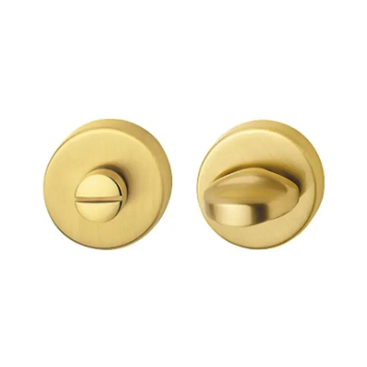 Nottolino Wc tondo M42KS Hoppe per porta interna, diametro 52x9 mm, quadro 5-8 mm, spessore porta 40-49 mm, Ottone finitura Ottone Satinato F72 Gratis Retour