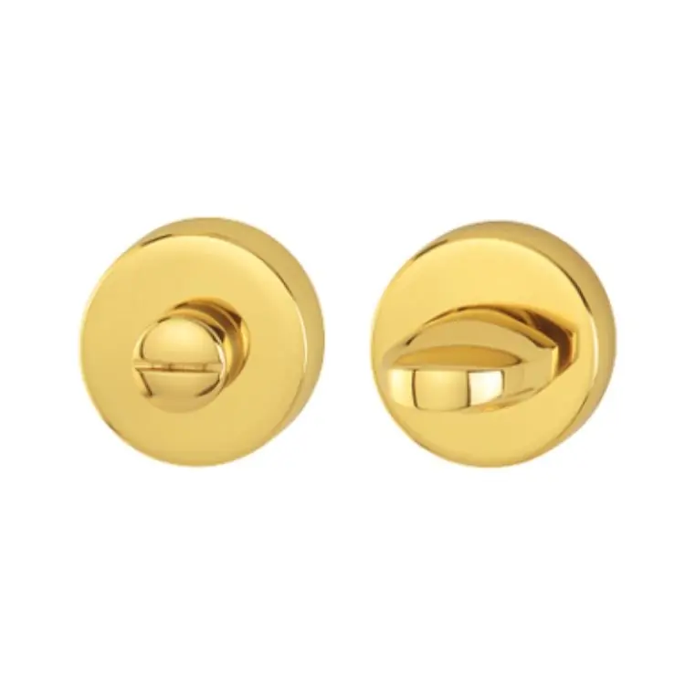 Express Levering Nottolino Wc tondo M42KS Hoppe per porta interna, diametro 52x9 mm, quadro 5-8 mm, spessore porta 40-49 mm, Ottone finitura Ottone Lucido F71