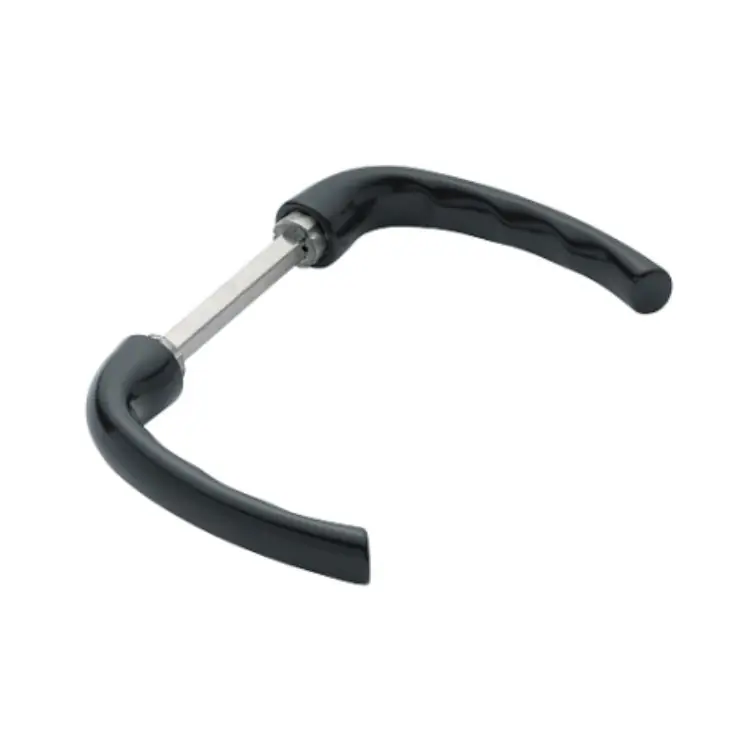 Meest Verkocht Maniglia Tokyo Hoppe per porta interna, senza rosetta e bocchetta, quadro 8 mm, spessore porta 68-72 mm, Alluminio finitura Nero Intenso F9005