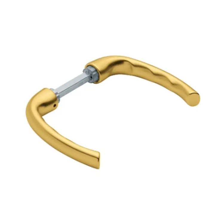 Uitverkoop Maniglia Tokyo Hoppe per porta interna, senza rosetta e bocchetta, quadro 8 mm, spessore porta 68-72 mm, Alluminio finitura Oro F3