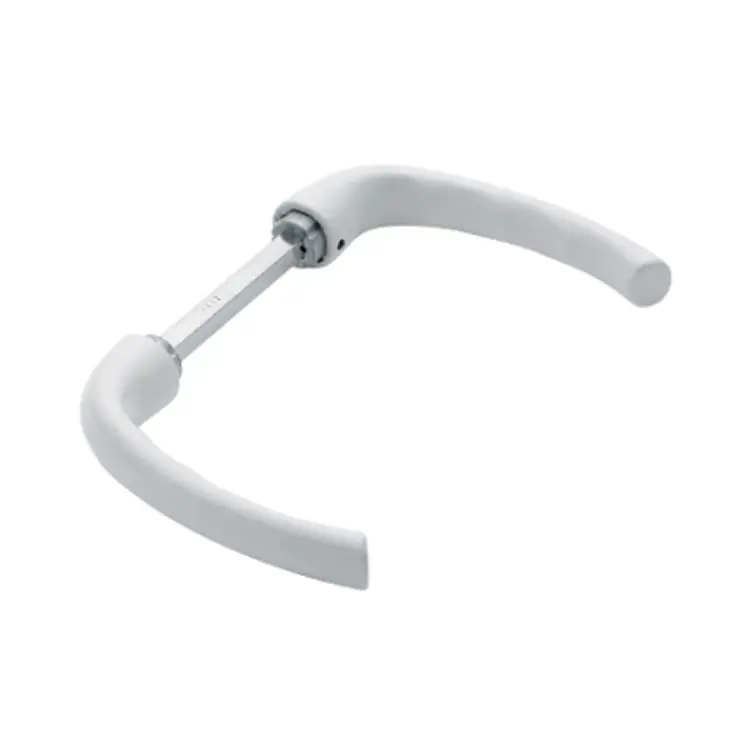 Flitsaanbieding Maniglia Tokyo Hoppe per porta interna, senza rosetta e bocchetta, quadro 8 mm, spessore porta 68-72 mm, Alluminio finitura Bianc Traffico F9016
