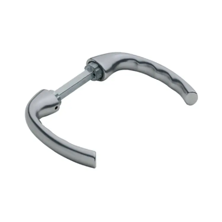 Veilige Betaling Maniglia Tokyo Hoppe per porta interna, senza rosetta e bocchetta, quadro 8 mm, spessore porta 68-72 mm, Alluminio finitura Titanio F9