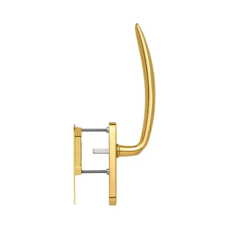 Weekendaanbieding Maniglione singolo Atlanta Hoppe per alzante scorrevole, con nicchia esterna, spessore porta 75-80 mm, Ottone finitura Lucido F71