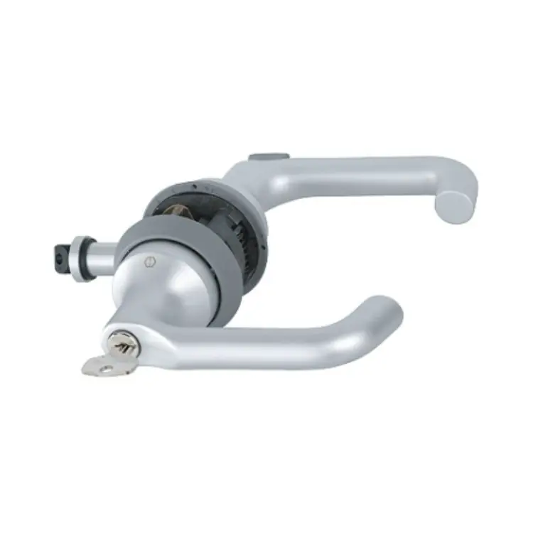 Fabrieksprijs Maniglia HCS Paris Hoppe per porta complanare, versione chiave-nottolino Wc, spessore porta 35-43 mm, Alluminio finitura Argento Opaco F1-2