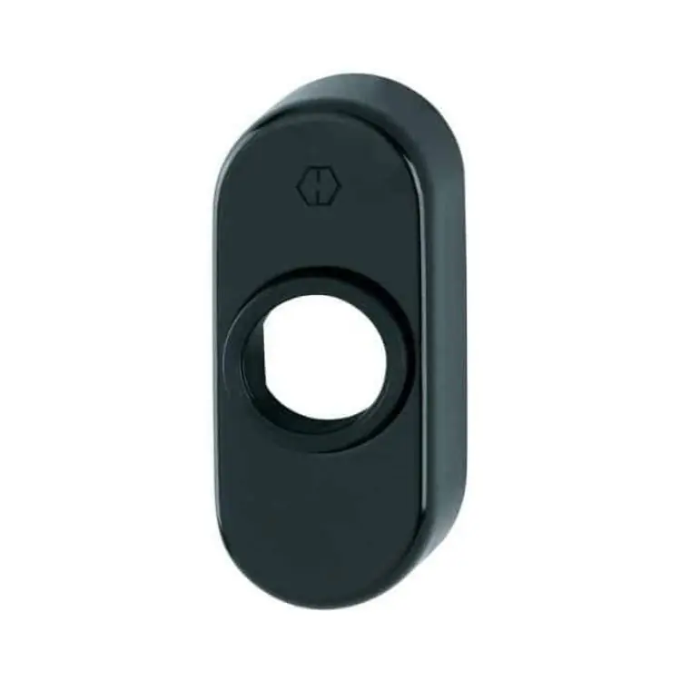 Rosetta ovale 30P Hoppe per porta a profilo, dimensione 68x29x13 mm, Alluminio finitura Nero Intenso F9005 Direct Verzonden