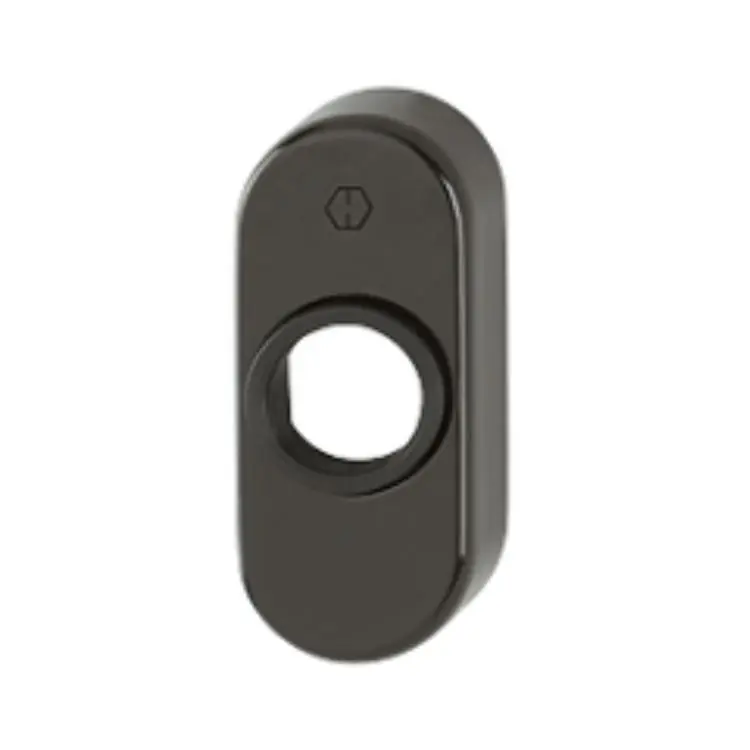 Gecertificeerd Rosetta ovale 30P Hoppe per porta a profilo, dimensione 68x29x13 mm, Alluminio finitura Testa di Moro F8707