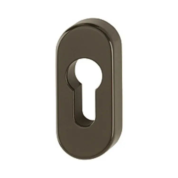 Betaalbaar Bocchetta ovale 30PS Hoppe per porta a profilo, foro Yale, dimensione 68x29x10 mm, Alluminio finitura Bronzo Scuro F5