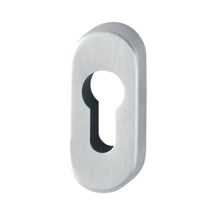 Bocchetta ovale E30PS Hoppe per porta a profilo, foro Yale, dimensione 68x29x10 mm, Acciaio Inox finitura Satinato F69 Flitsaanbieding