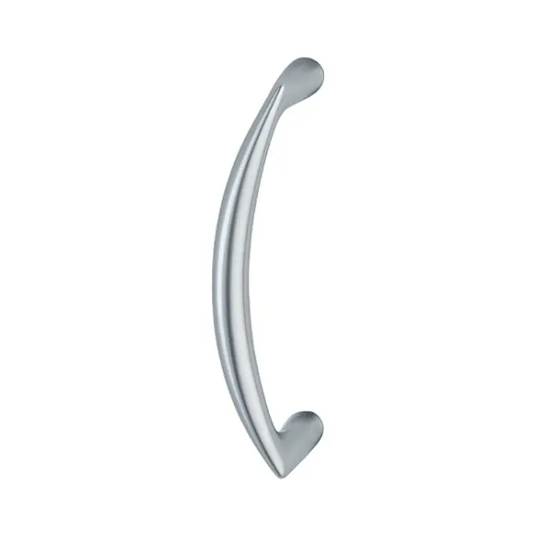 Maniglione zancato Vitoria Hoppe per porta, interasse 210 mm, Ottone finitura Cromo Satinato Resista F41-R Premium