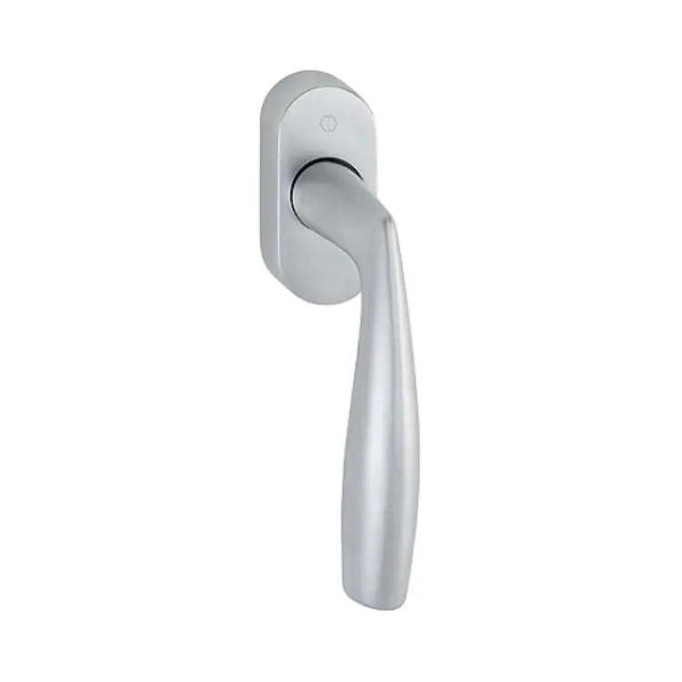 Beste Prijs Maniglia martellina Dk Vitoria Hoppe per serramento con Secustik e Variofit, lunghezza quadro 7x32-42 mm, Ottone finitura Cromo Satinato Resista F41-R