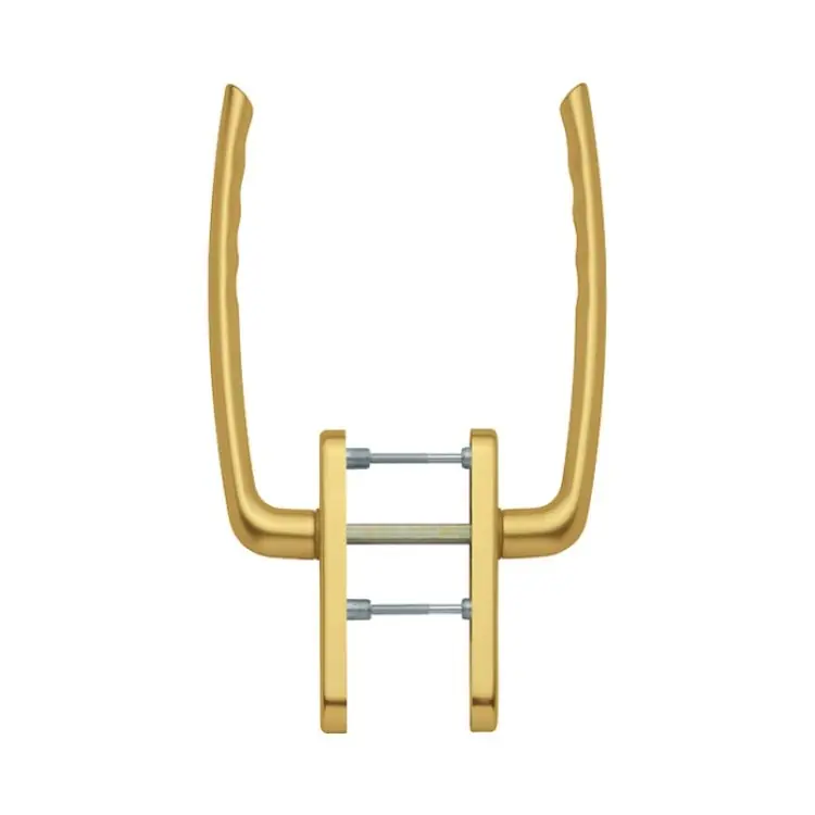 Betaalbaar Maniglione a coppia Tokyo Hoppe per alzante scorrevole, versione foro Yale, spessore porta 75-80 mm, Alluminio finitura Oro F3