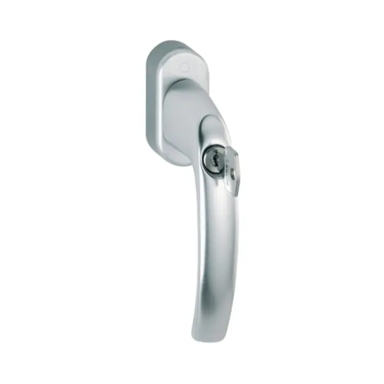 Laatste Kans Maniglia martellina Dk Atlanta Hoppe per serramento con chiave Secu100 Secustik e Variofit, lunghezza quadro 7x32-42 mm, Alluminio finitura Argento F1
