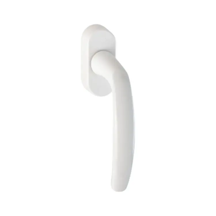 Seizoensaanbieding Maniglia martellina Dk Atlanta Hoppe per serramento con Secustik, lunghezza quadro 7x35 mm, Alluminio finitura Bianco F9010