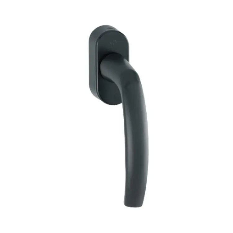 Flitsaanbieding Maniglia martellina Dk Atlanta Hoppe per serramento con Secustik, lunghezza quadro 7x35 mm, Alluminio finitura Nero Intenso F9005