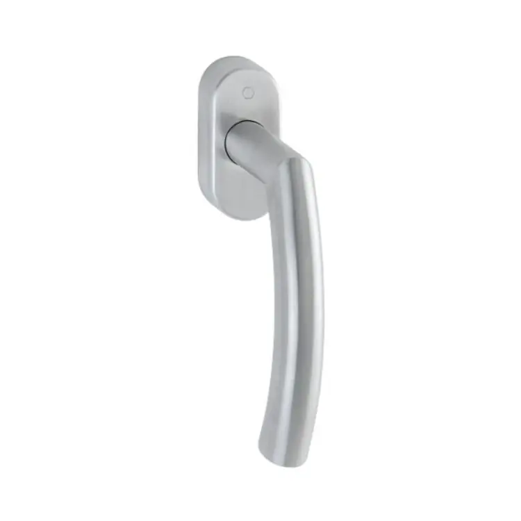 Betrouwbaar Maniglia martellina Dk Trondheim Hoppe per serramento con Secustik, lunghezza quadro 7x35 mm, Acciaio Inox finitura Satinato F69