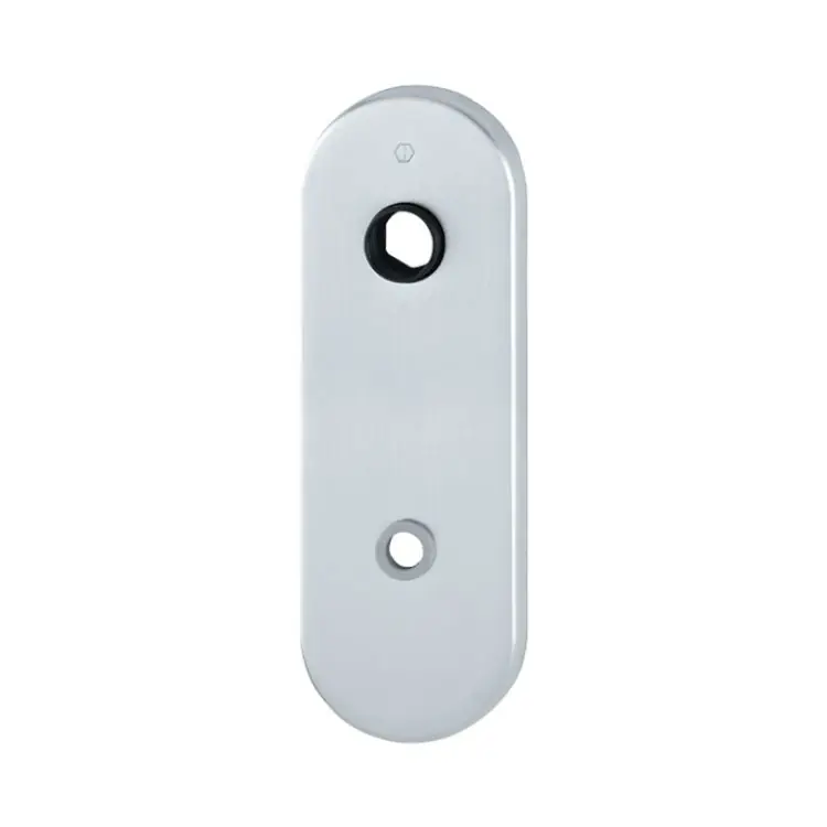Placca corta M3218K Hoppe per porta Blindata, foro codolo, dimensione 182x62 mm, Ottone finitura Cromo Satinato Resista F41-R Beste Prijs