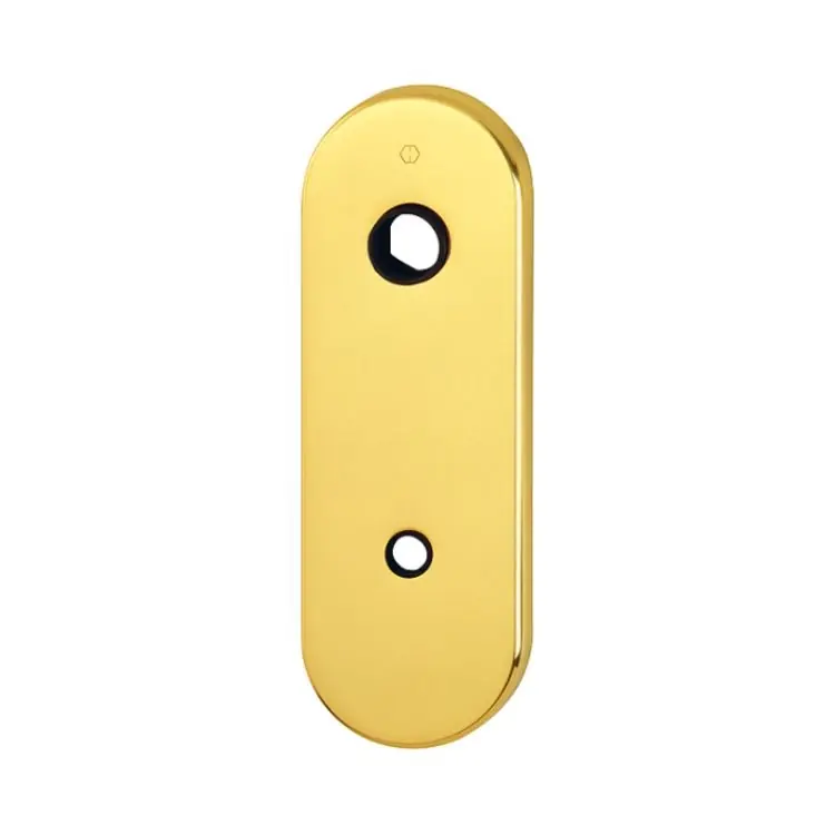 Placca corta M3218K Hoppe per porta Blindata, foro codolo, dimensione 182x62 mm, Ottone finitura Lucido F71 Laatste Versie