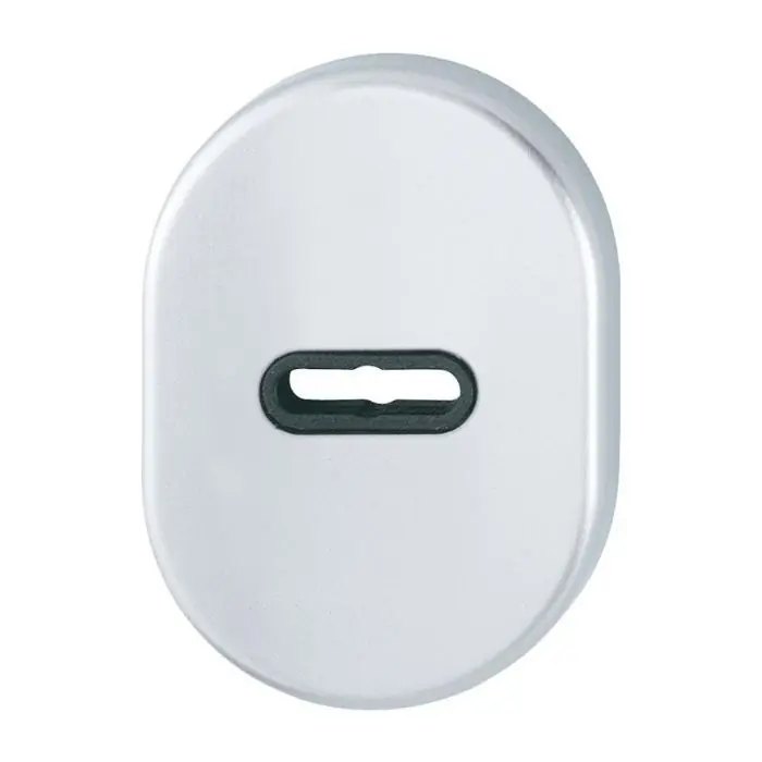 Bocchetta 830S Hoppe per porta Blindata, foro a doppia mappa, dimensione 86x62 mm, Alluminio finitura Argento F1 Op = Op