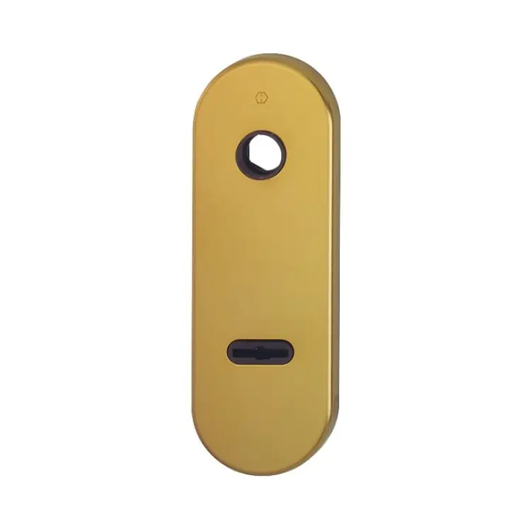Actieprijs Placca corta 3218K Hoppe per porta Blindata, foro a doppia mappa, dimensione 182x62 mm, Alluminio finitura Bronzo F4