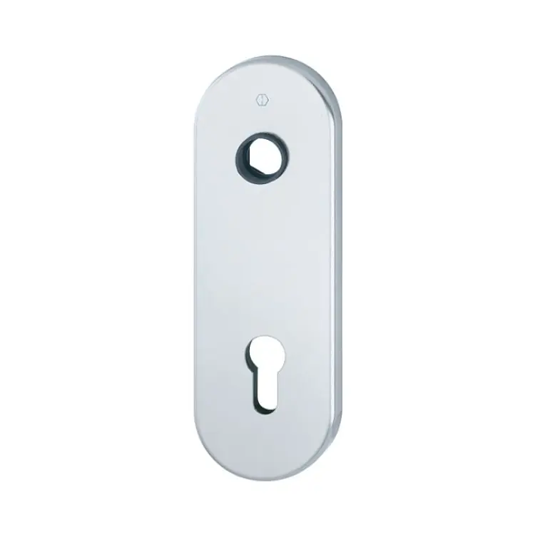 Dagaanbieding Placca corta 3218K Hoppe per porta Blindata, foro Yale, dimensione 182x62 mm, Alluminio finitura Argento F1