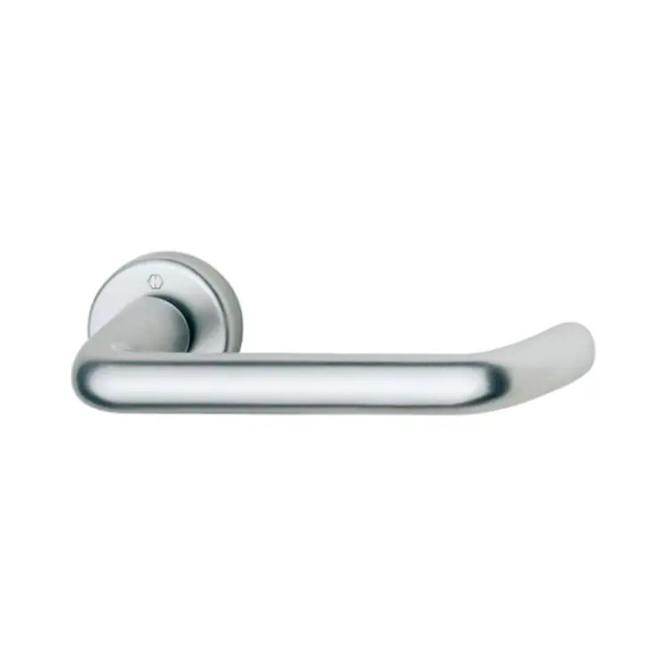 Koopje Maniglia Paris Hoppe per porta interna, parte femmina-femmina, con rosetta senza bocchetta, quadro 8 mm, Alluminio finitura Argento F1
