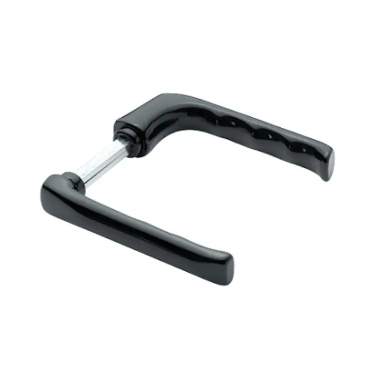 Maniglia London Hoppe per porta a profilo, versione ribassata, senza rosetta e bocchetta, quadro 8 mm, spessore porta 50-69 mm, Alluminio finitura Nero Intenso F9005 Merkproduct