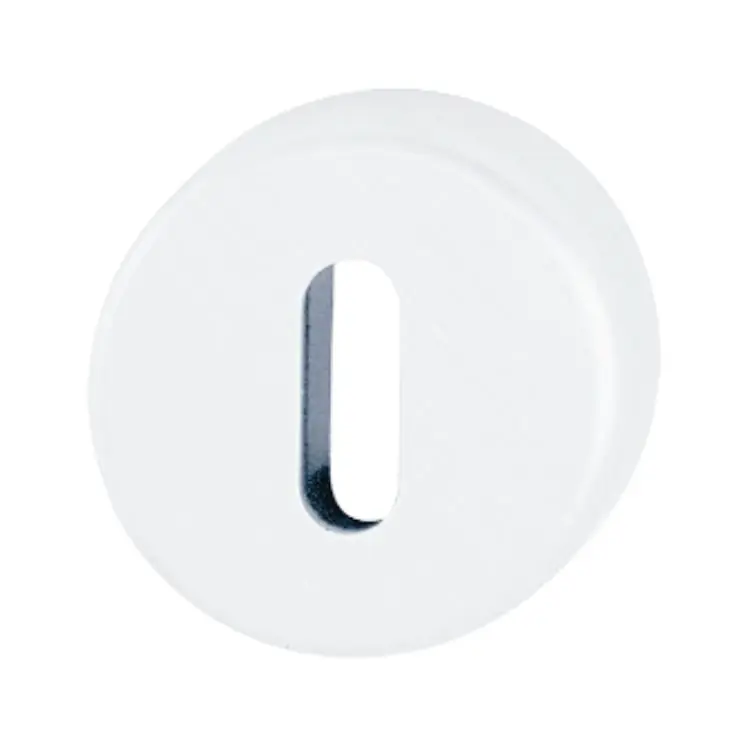 Favoriet Bocchetta tonda 88KS Hoppe per porta, foro Patent, diametro 44x9 mm, Alluminio finitura Bianco F9010