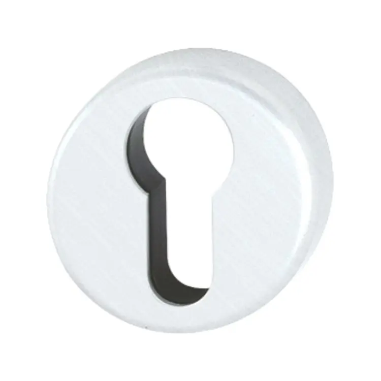 Direct Verzonden Bocchetta tonda 88KS Hoppe per porta, foro Yale, diametro 44x9 mm, Alluminio finitura Bianco F9010