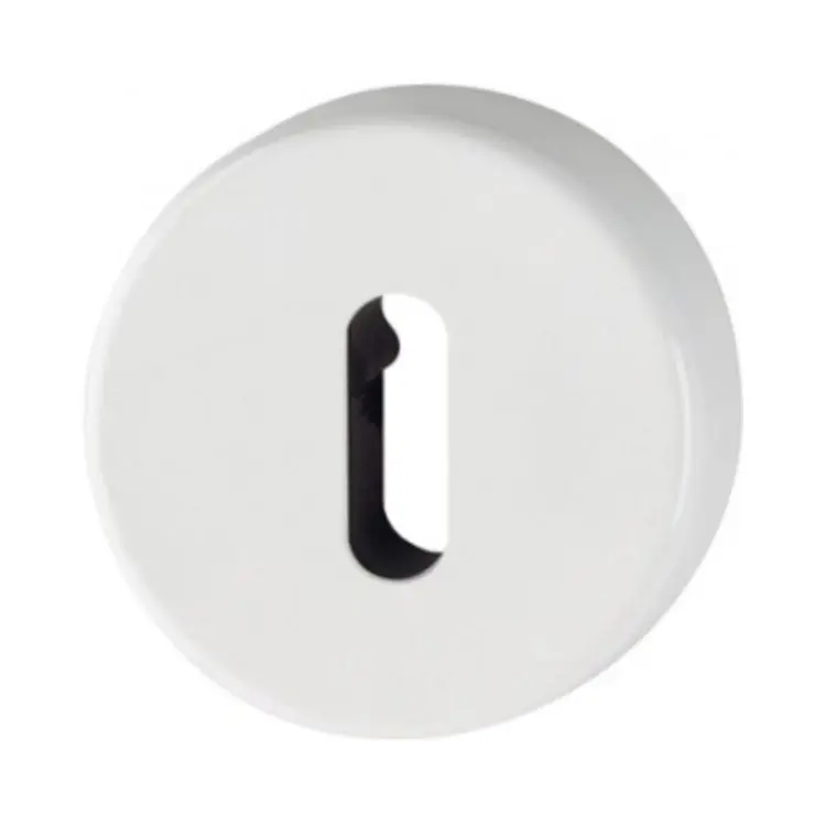 Bestel Nu Bocchetta tonda 42KS Hoppe per porta, foro Patent, diametro 52x9 mm, Alluminio finitura Bianco F9010