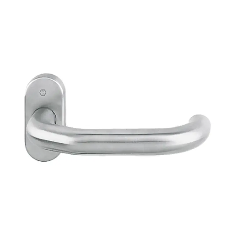 Betaalbaar Maniglia Paris Hoppe per porta a profilo, parte femmina con rosetta senza bocchetta, quadro 8 mm, Acciaio Inox finitura Satinato F69