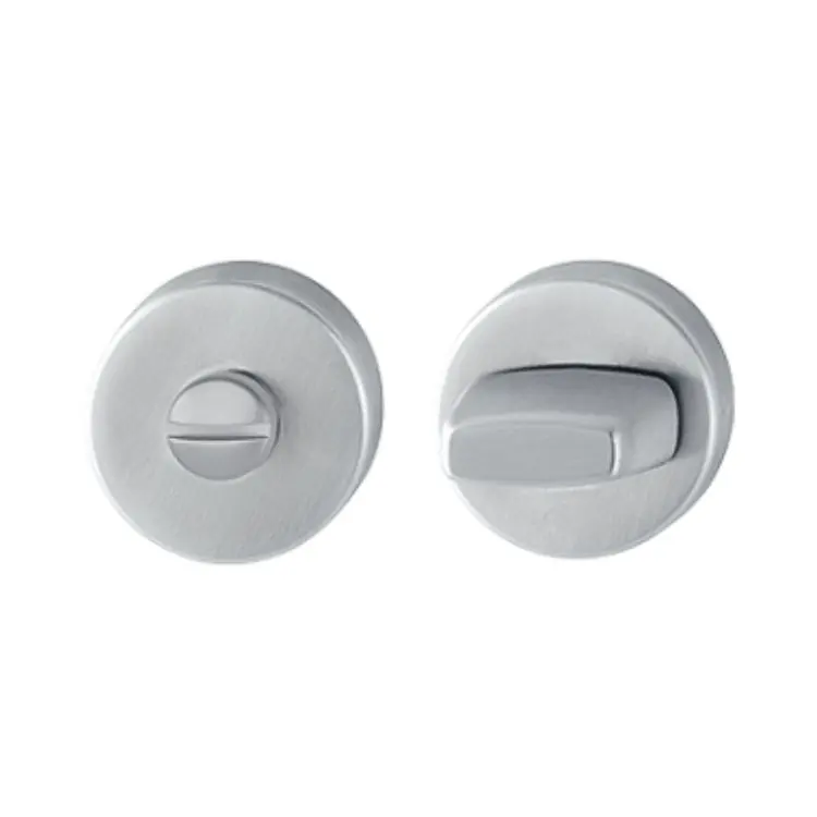 Finale Uitverkoop Nottolino Wc tondo E42KS Hoppe per porta interna, diametro 52x8 mm, quadro 5-8 mm, spessore porta 37-47 mm, Acciaio Inox finitura Satinato F69