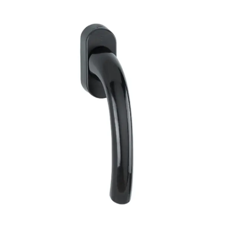 Maniglia martellina Dk Tokyo Hoppe per serramento, lunghezza quadro 7x35 mm, Alluminio finitura Nero Intenso F9005 Populair