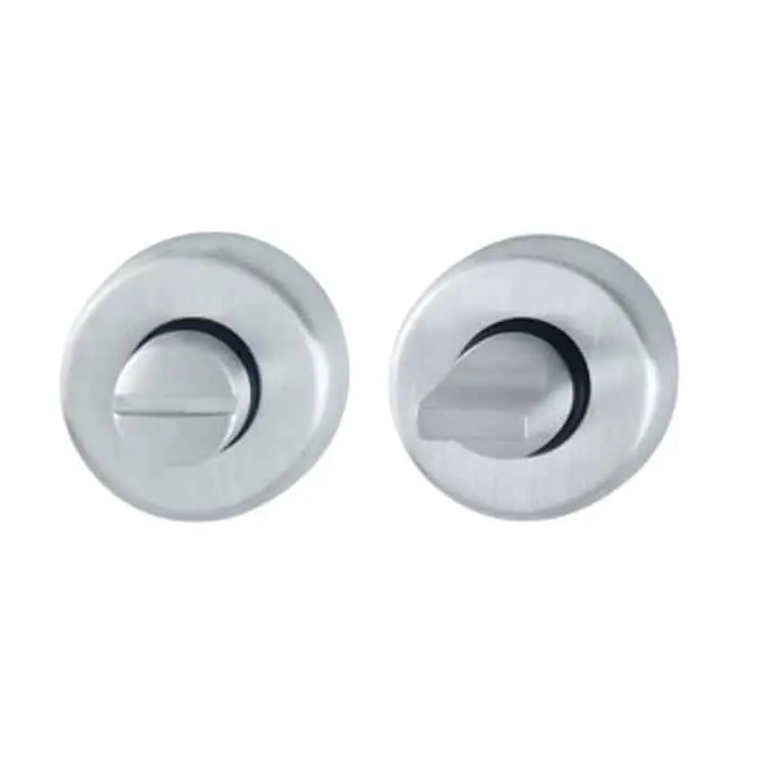 Nottolino Wc tondo M88KS Hoppe per porta interna, diametro 44x9 mm, quadro 5-8 mm, spessore porta 36-42 mm, Ottone finitura Cromo Satinato F41 Koopje