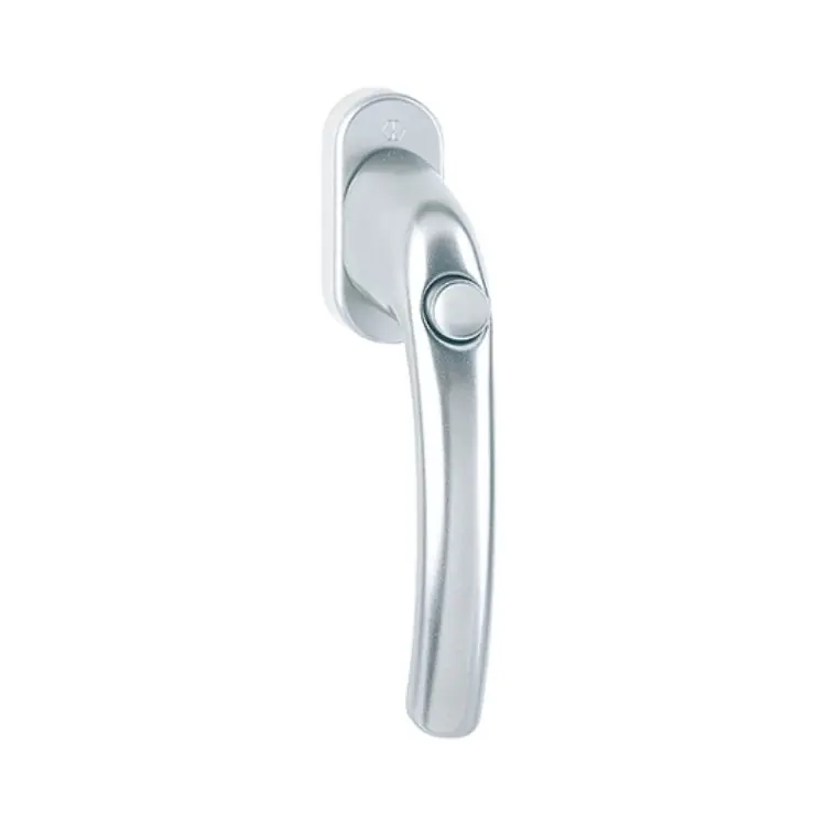 Lage Kosten Maniglia martellina Dk Tokyo Hoppe per serramento con Pulsante, lunghezza quadro 7x45 mm, Alluminio finitura Argento F1