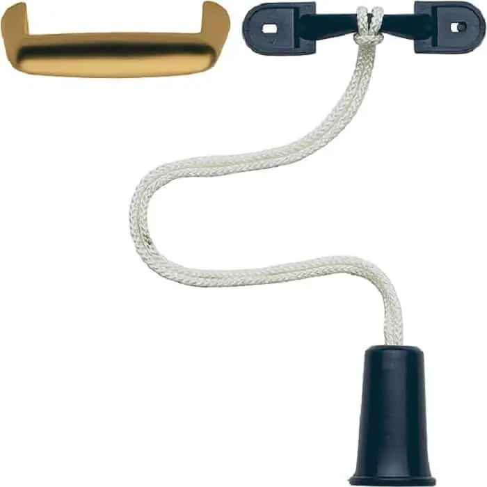 Maniglietta a ponte per porta basculante Hoppe, con campanella in resina, finitura Alluminio Bronzo Beste Prijs