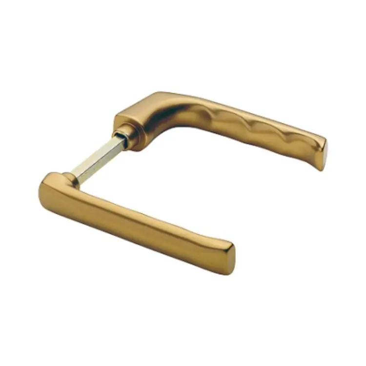 Actieprijs Maniglia London Hoppe per porta a profilo, versione ribassata, senza rosetta e bocchetta, quadro 8 mm, spessore porta 50-69 mm, Alluminio finitura Bronzo F4