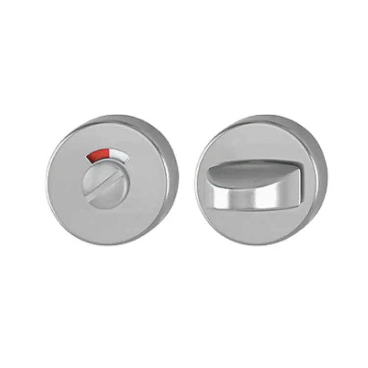 Nottolino Wc tondo 42KS Hoppe per porta interna, con indicatore, diametro 52x9 mm, quadro 5-8 mm, spessore porta 45 mm, Alluminio finitura Titanio F9 Laatste Versie