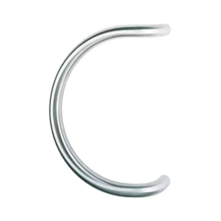 Maniglione zancato E5310 Hoppe per porta, interasse 300 mm, diametro 30 mm, Acciaio Inox finitura Satinato F69 Betaalbaar