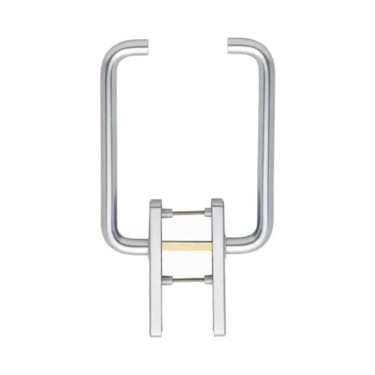Maniglione a coppia Paris Hoppe per alzante scorrevole, versione foro Yale, spessore porta 60-75 mm, Ottone finitura Cromo Satinato Resista F41-R Hoge Kwaliteit
