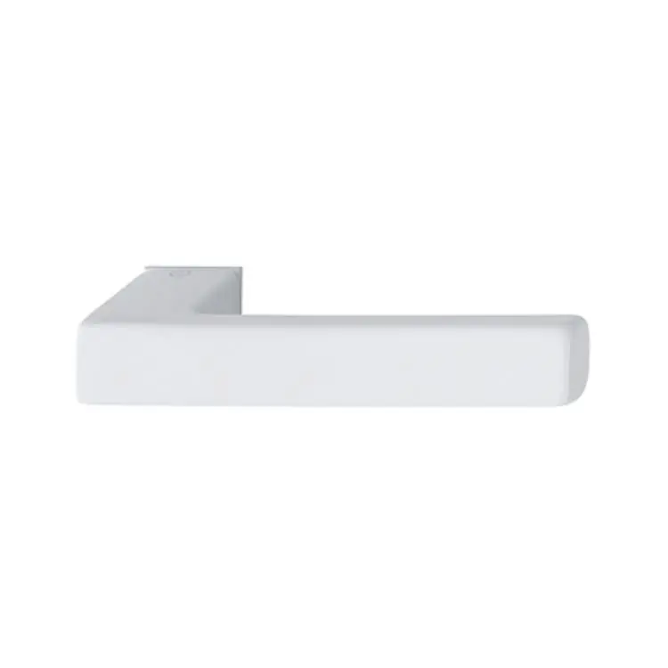 Maniglia Austin Hoppe per porta interna, mini-rosetta senza bocchetta, quadro 8 mm, spessore maniglia 35-45 mm, Alluminio finitura Bianco Opaco F9016M Gratis Retour