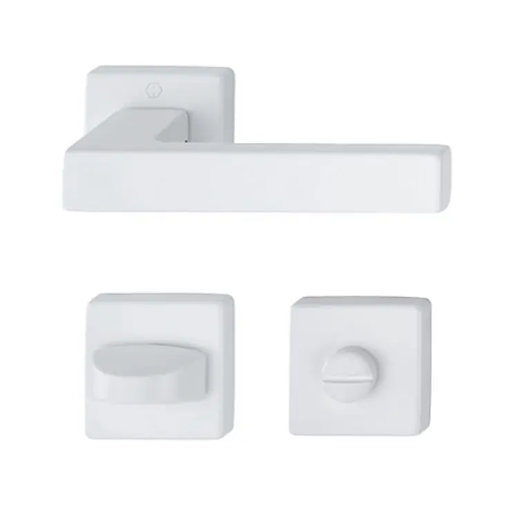 Maniglia Austin Hoppe per porta interna, rosetta e nottolino Wc, quadro 8 mm, spessore porta 37-47 mm, Alluminio finitura Bianco Opaco F9016M Beste Prijs