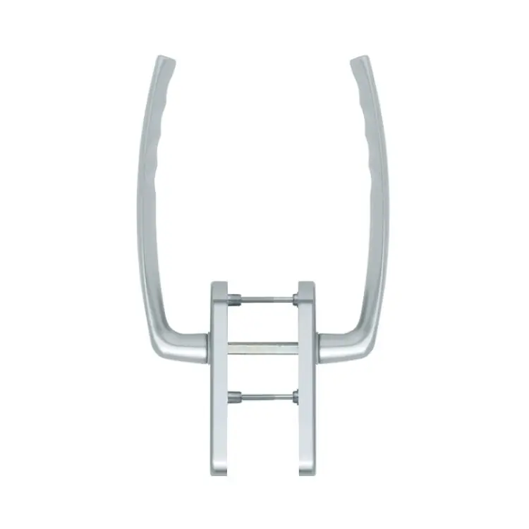 Beperkte Voorraad Maniglione a coppia Atlanta Hoppe per alzante scorrevole, versione foro Yale, spessore porta 75-80 mm, Alluminio finitura Oro F3