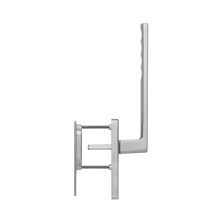Hete Deal Maniglione singolo Toulon Hoppe per alzante scorrevole, con nicchia esterna, spessore porta 75-80 mm, Alluminio finitura Titanio F9