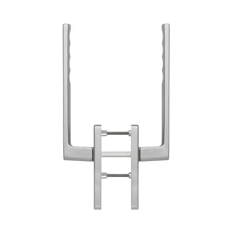 Veilige Betaling Maniglione a coppia Toulon Hoppe per alzante scorrevole, versione foro Yale, spessore porta 75-80 mm, Alluminio finitura Titanio F9