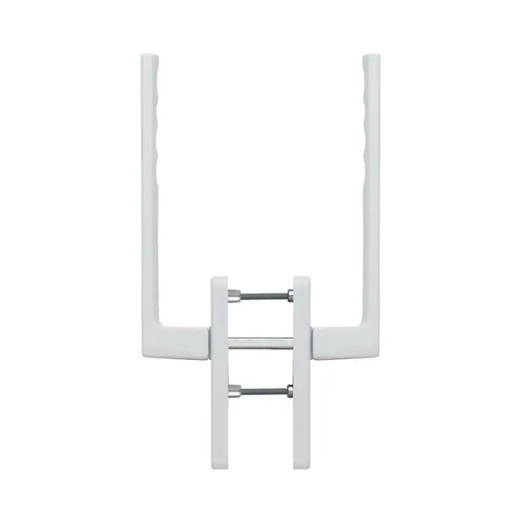 Maniglione a coppia Toulon Hoppe per alzante scorrevole, versione foro Yale, spessore porta 75-80 mm, Alluminio finitura Bianco Traffico F9016 Veilige Betaling