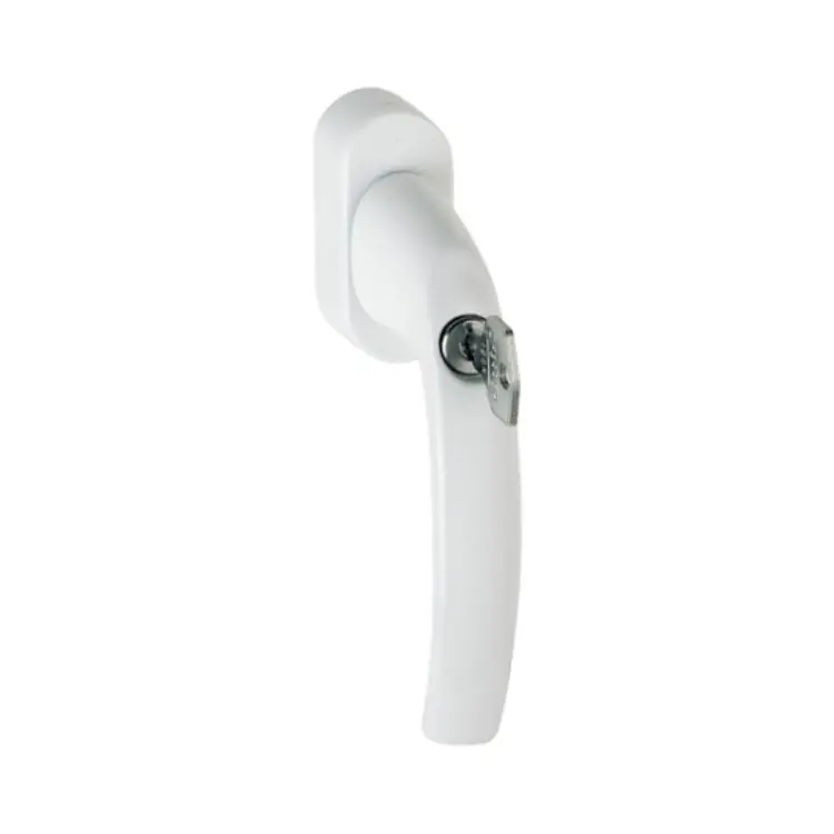 Koopje Maniglia martellina Dk Atlanta Hoppe per serramento con chiave Secu100 Secustik e Variofit, lunghezza quadro 7x32-42 mm, Alluminio finitura Bianco Traffico F9016